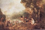 WATTEAU, Antoine The Pilgrimago to the Island of Cythera Sweden oil painting artist